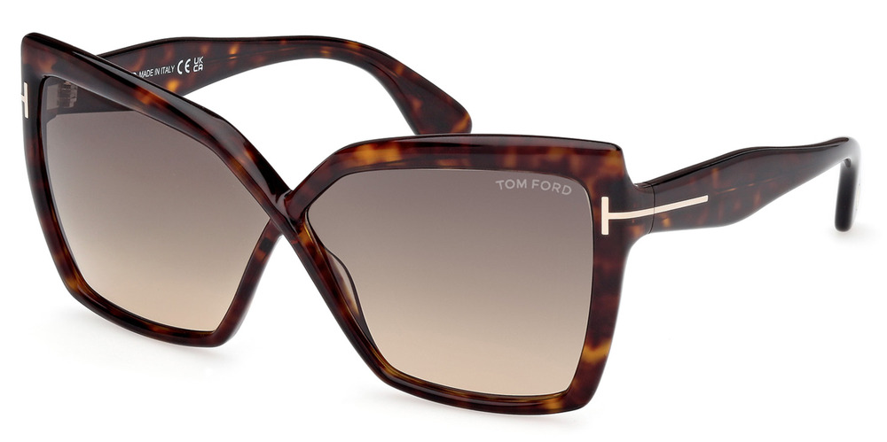 NEW Tom Ford Fiore FT1195 Butterfly Sunglasses in Havana Brown